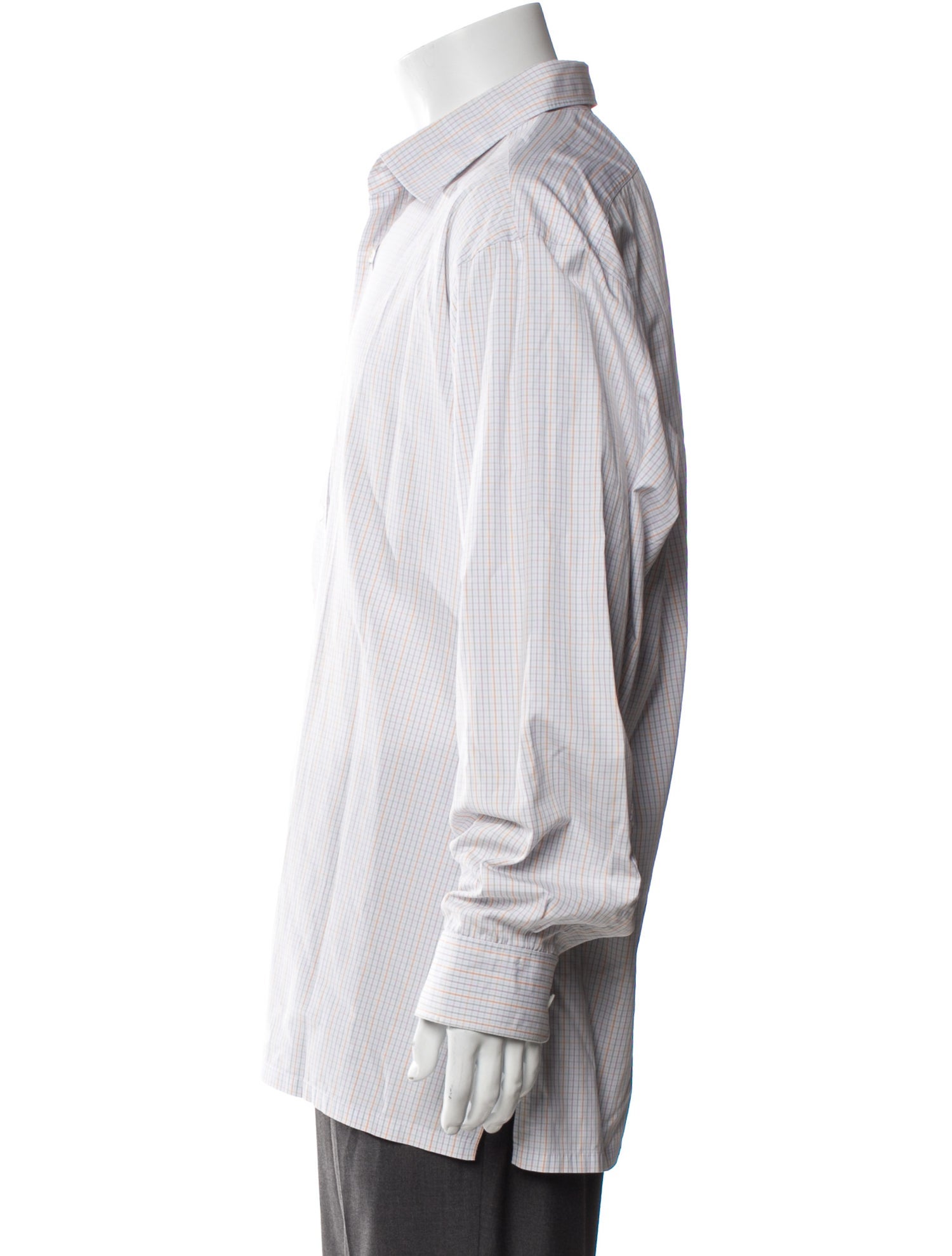 Charvet Plaid Print Long Sleeve Dress Shirt