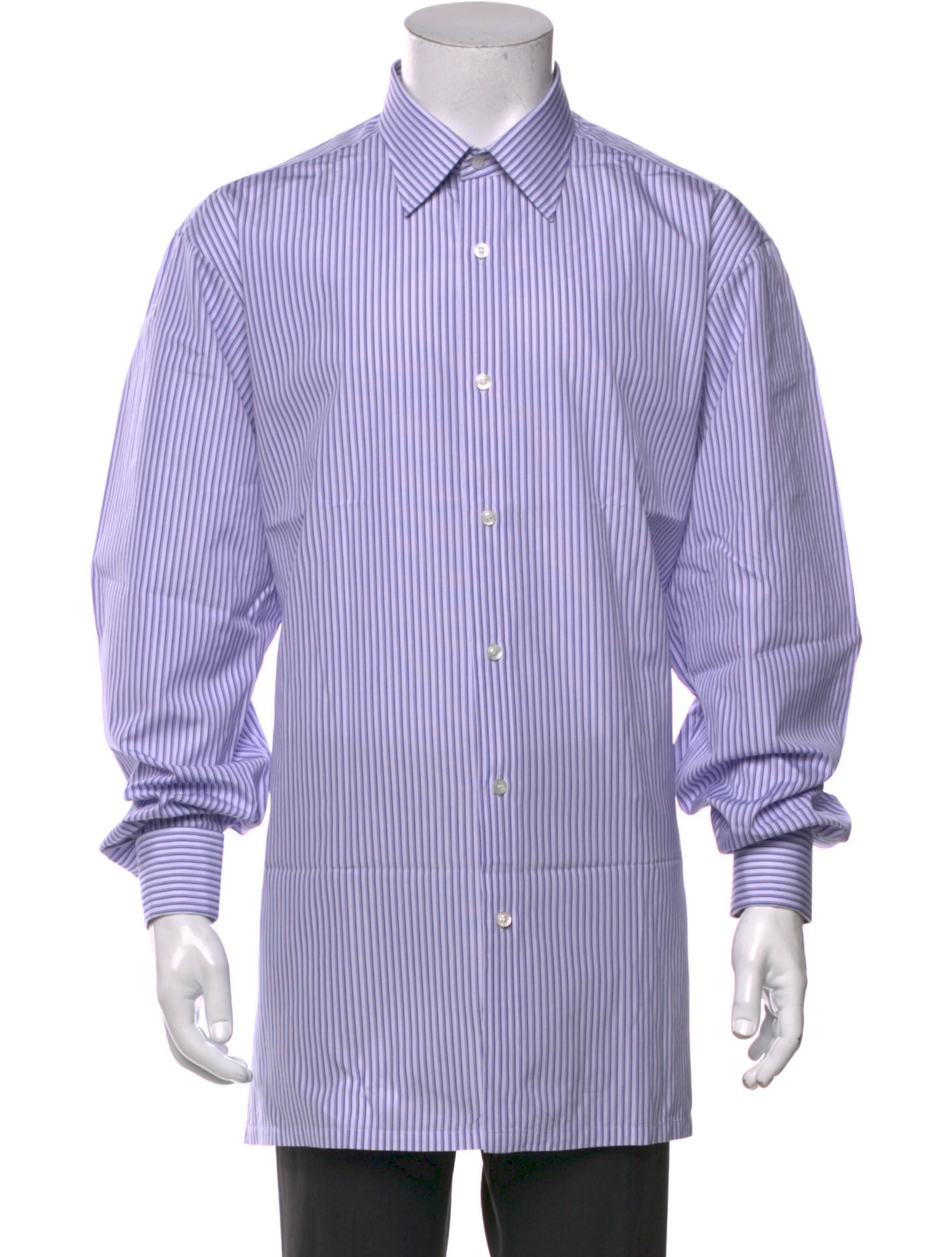 Charvet Striped Long Sleeve Dress Shirt