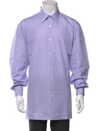 Charvet Striped Long Sleeve Dress Shirt