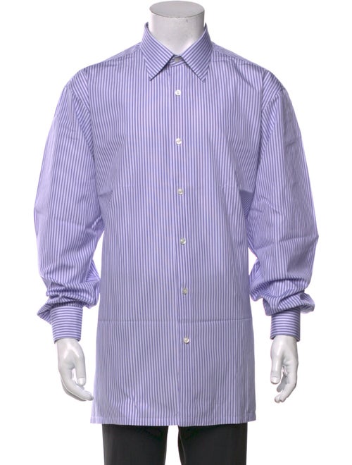 Charvet Striped Long Sleeve Dress Shirt
