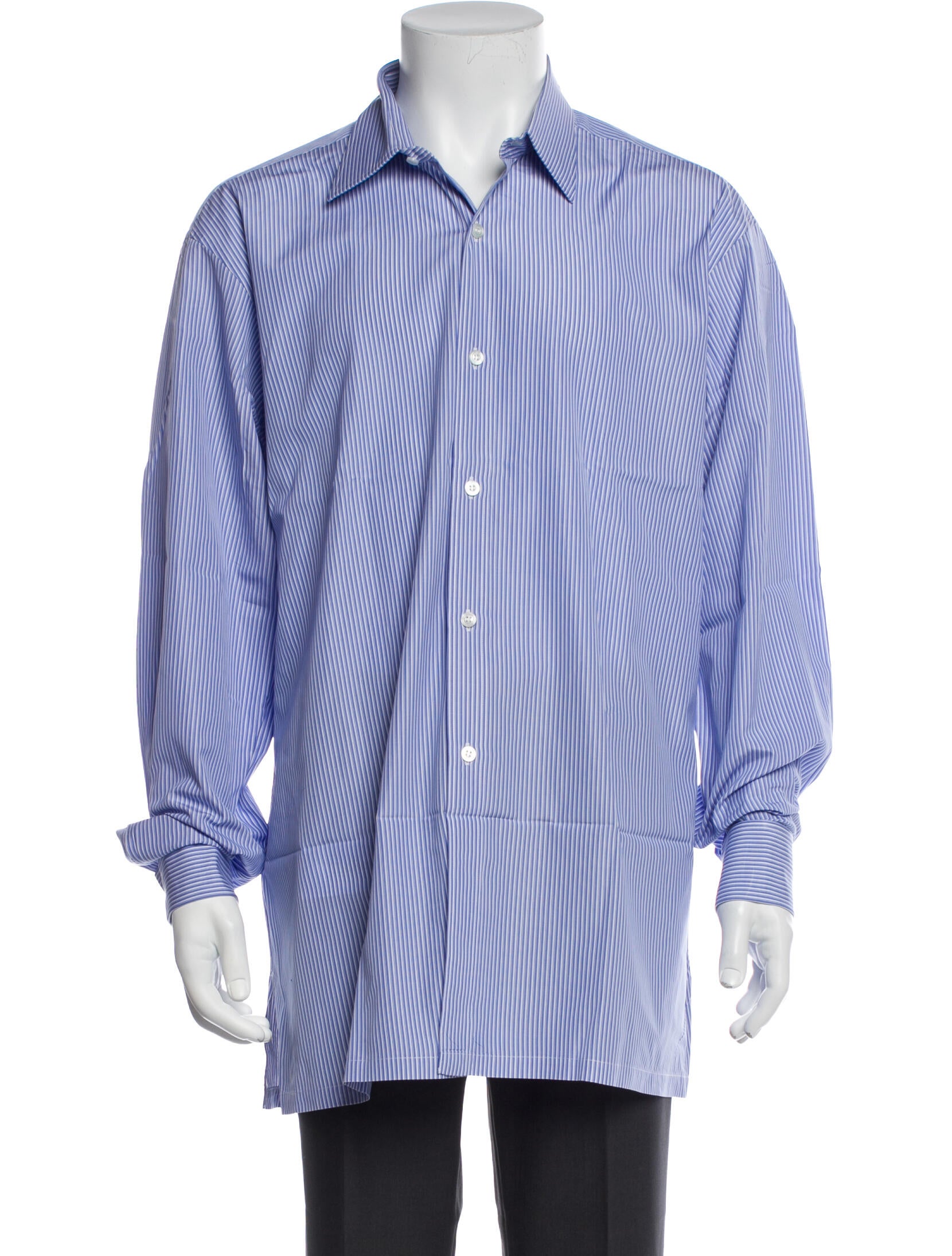 Charvet Striped Long Sleeve Dress Shirt