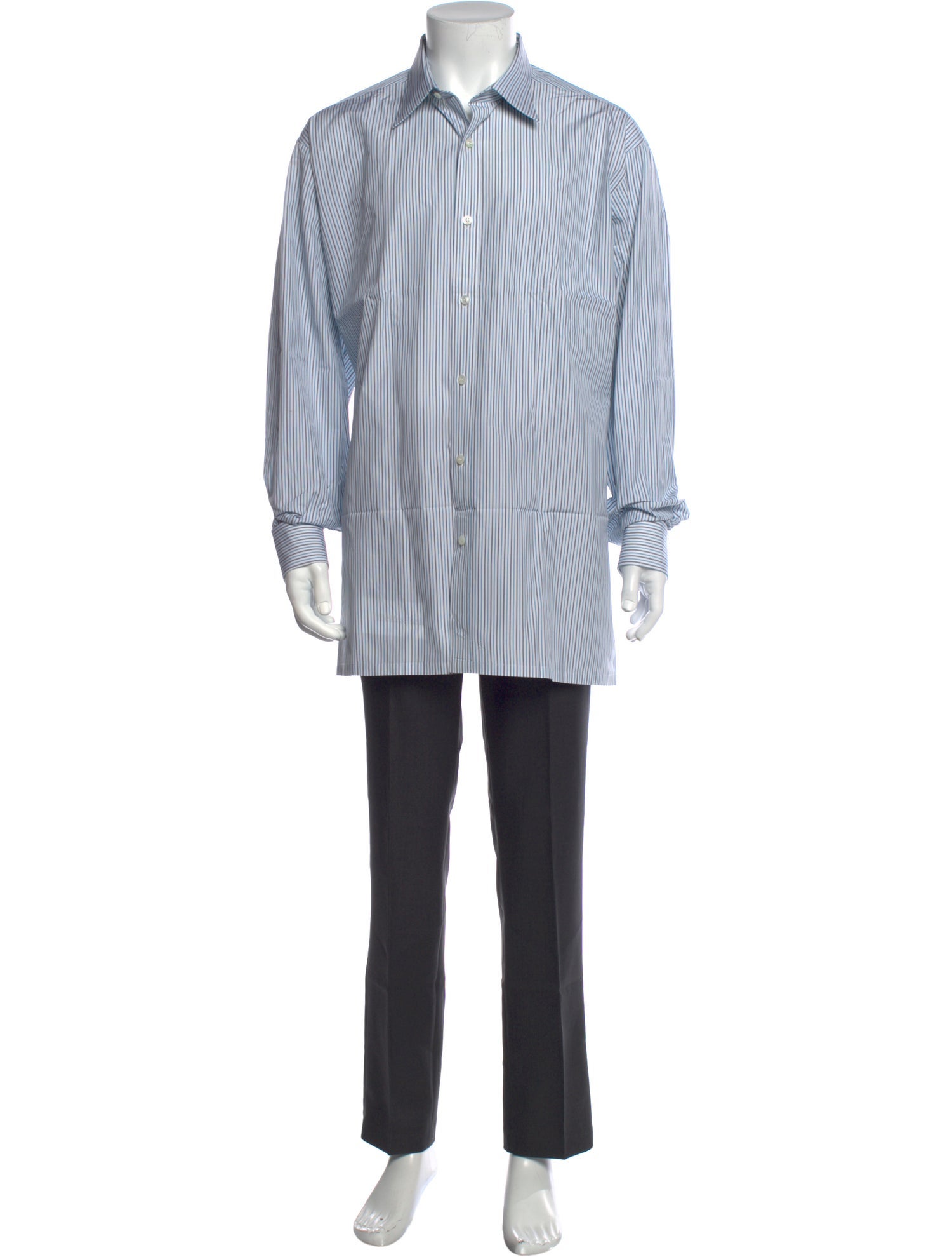 Charvet Striped Long Sleeve Dress Shirt