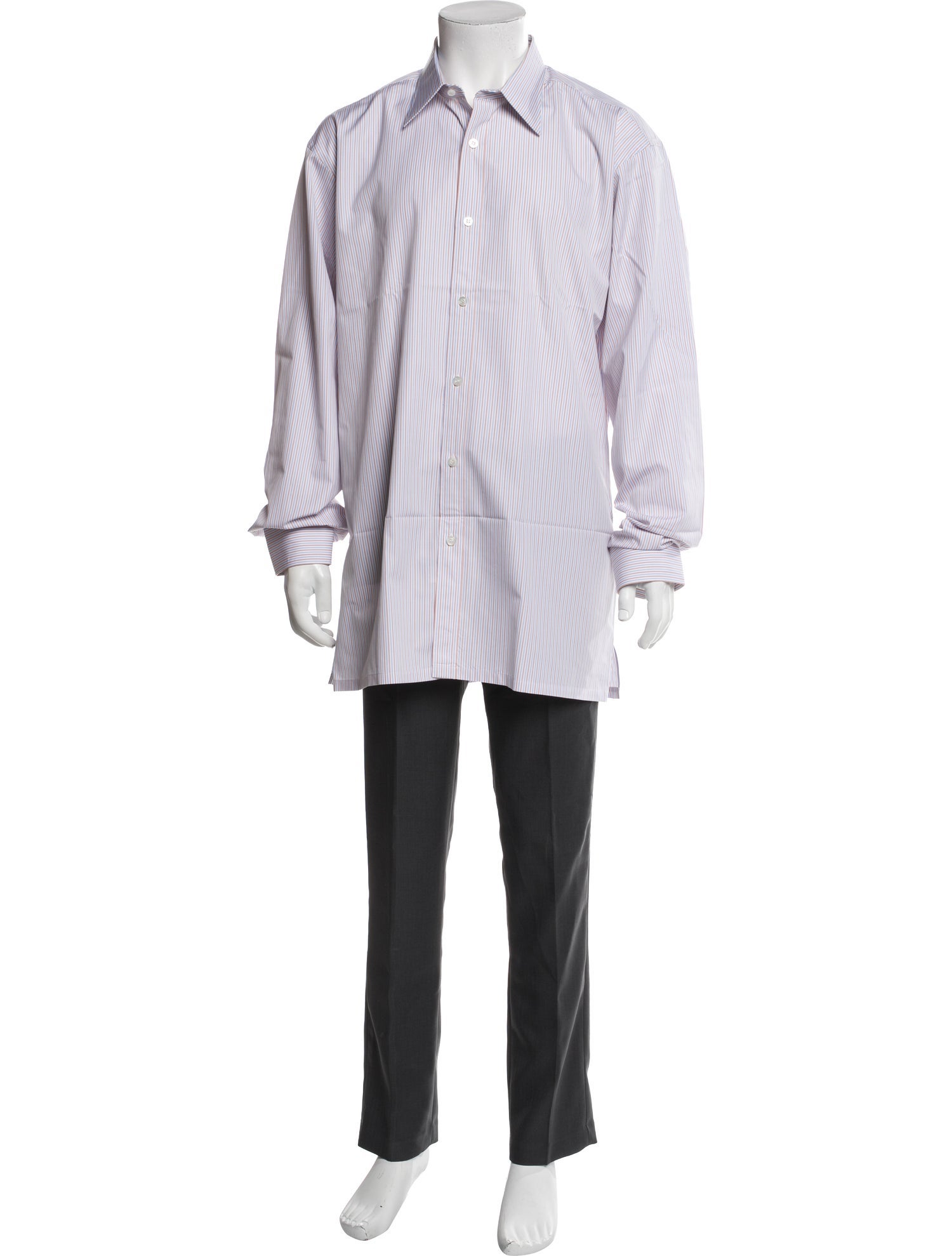 Charvet Striped Long Sleeve Dress Shirt