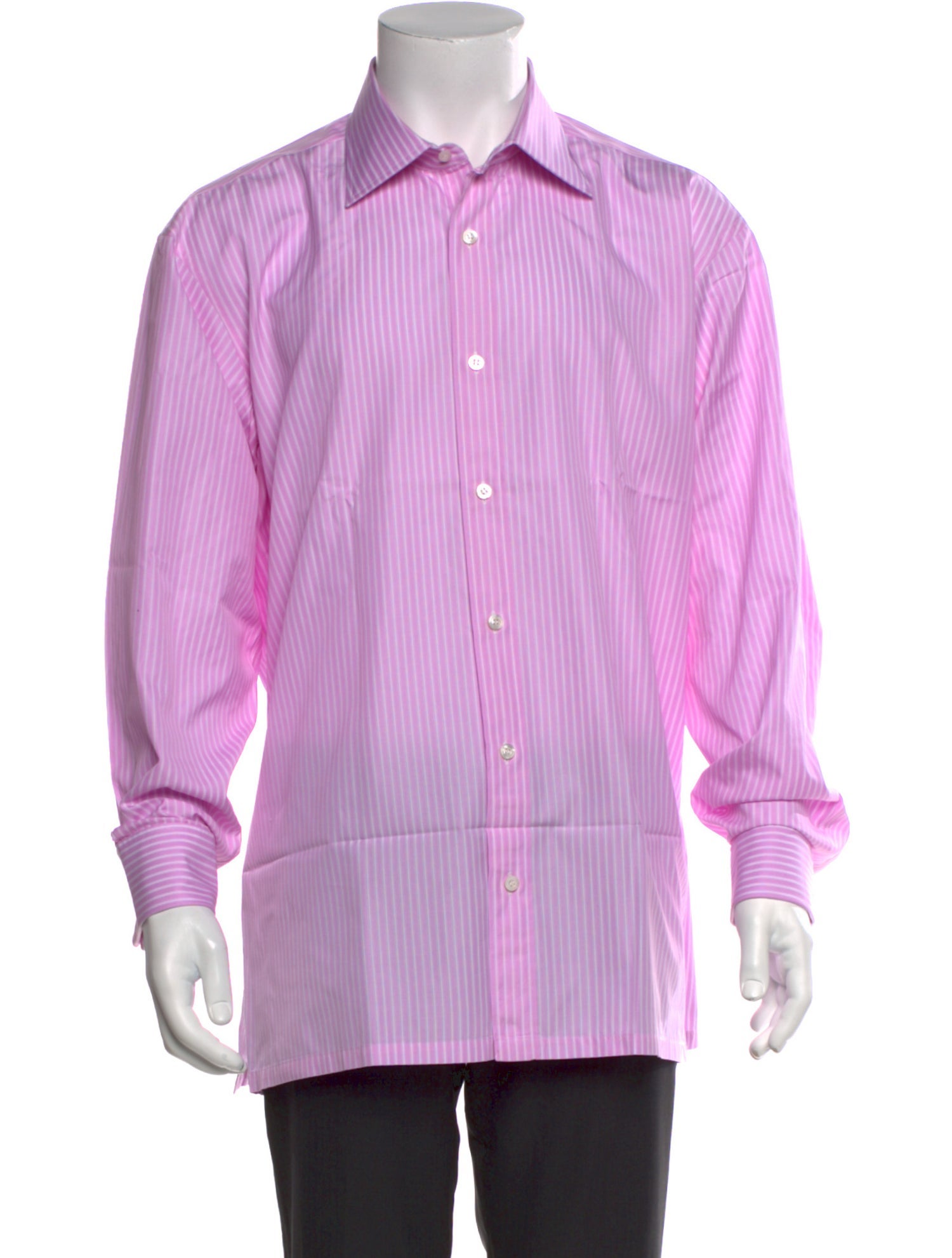 Charvet Striped Long Sleeve Dress Shirt