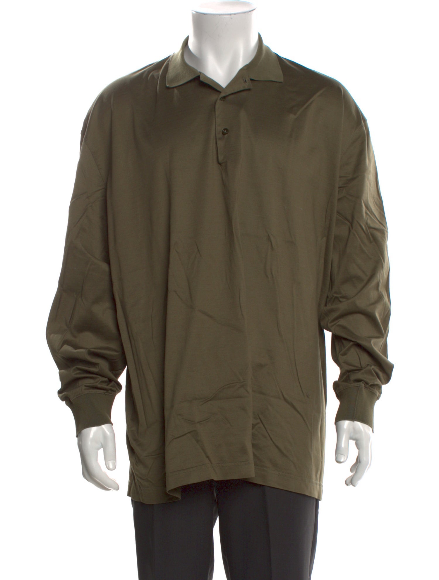 Charvet Collar Long Sleeve Polo Shirt