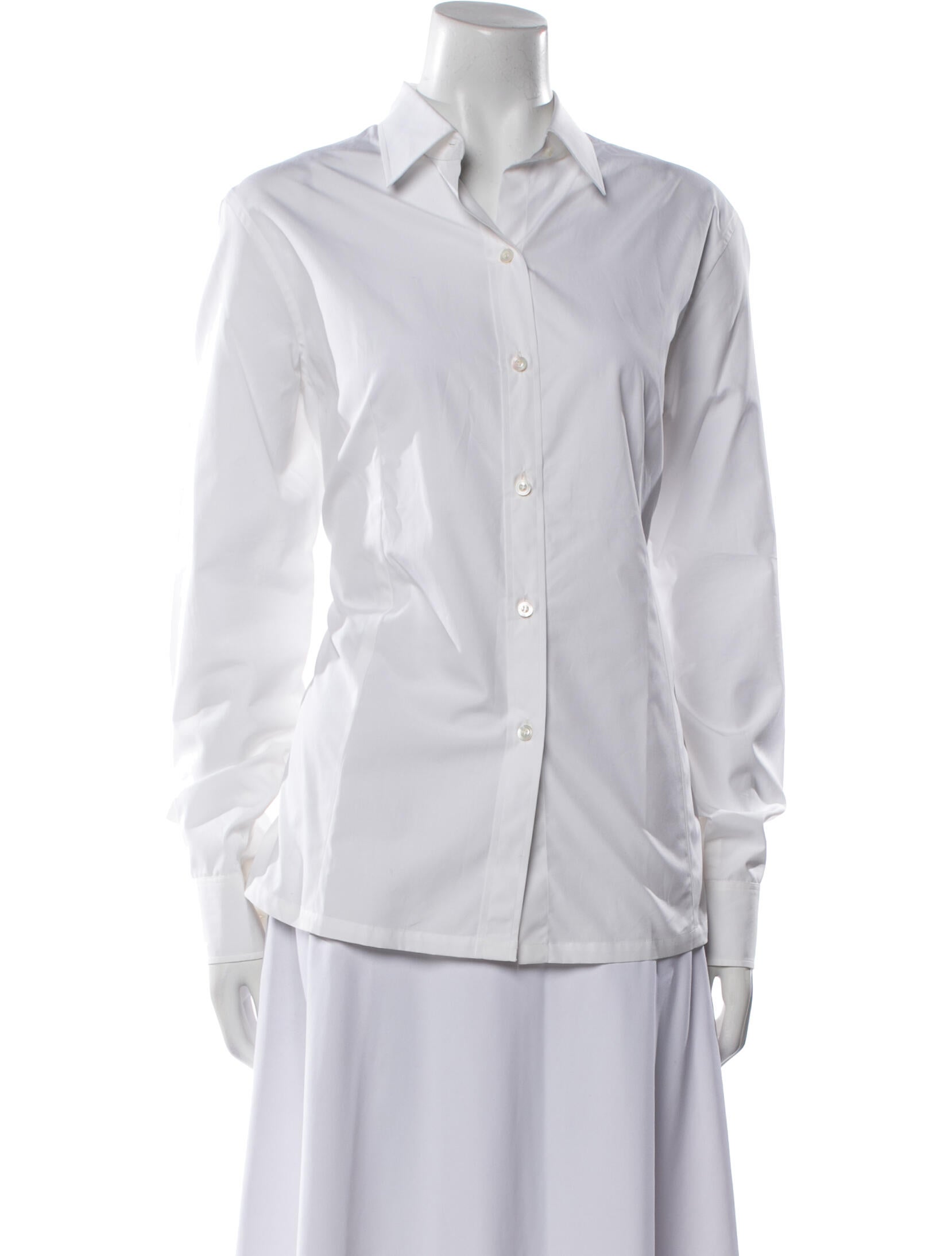 Charvet Long Sleeve Button-Up Top