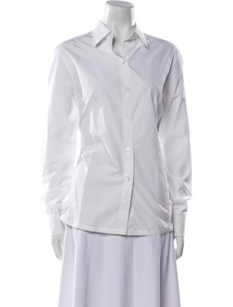 Charvet Long Sleeve Button-Up Top