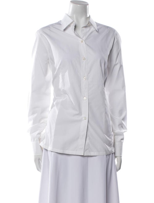 Charvet Long Sleeve Button-Up Top