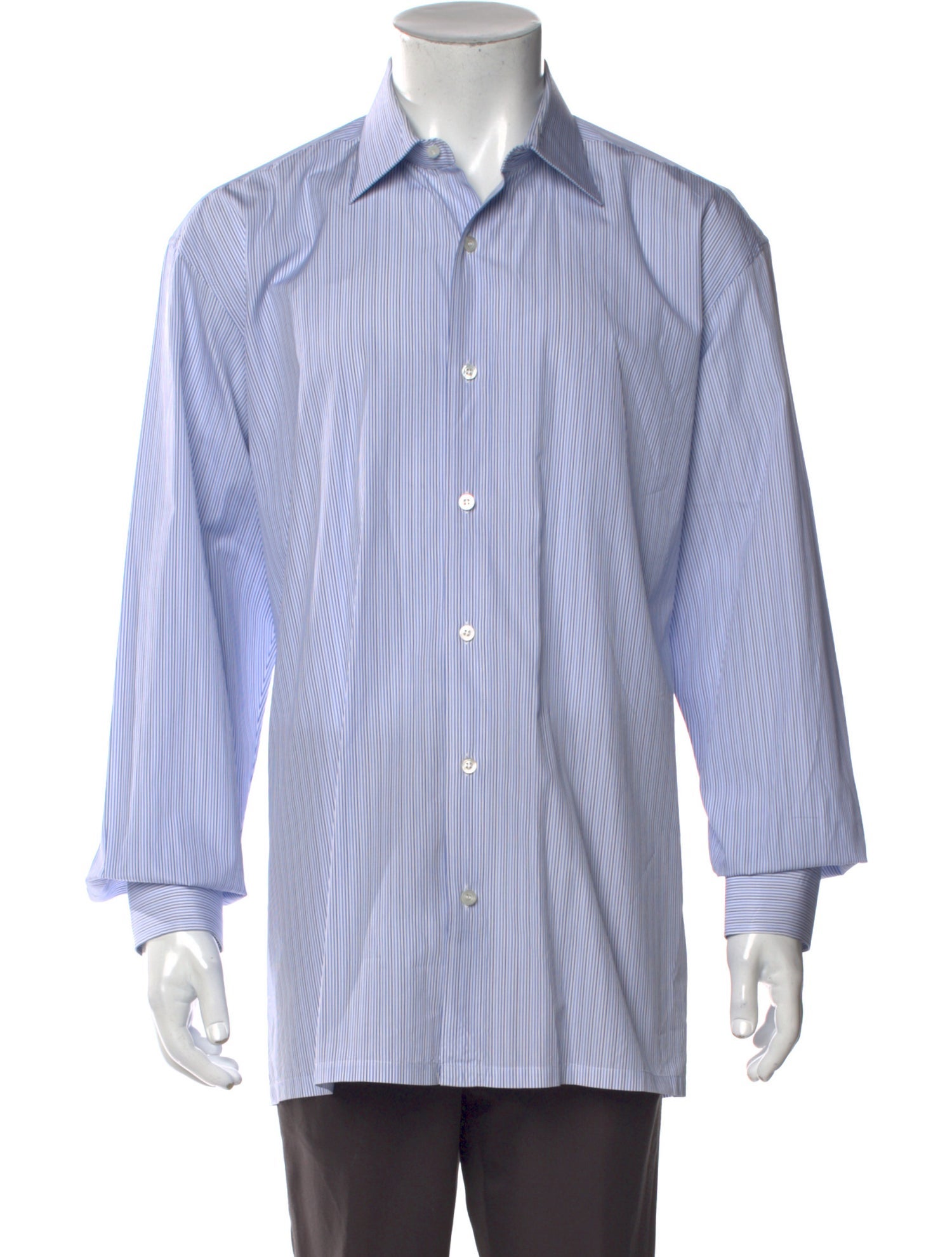 Charvet Striped Long Sleeve Dress Shirt