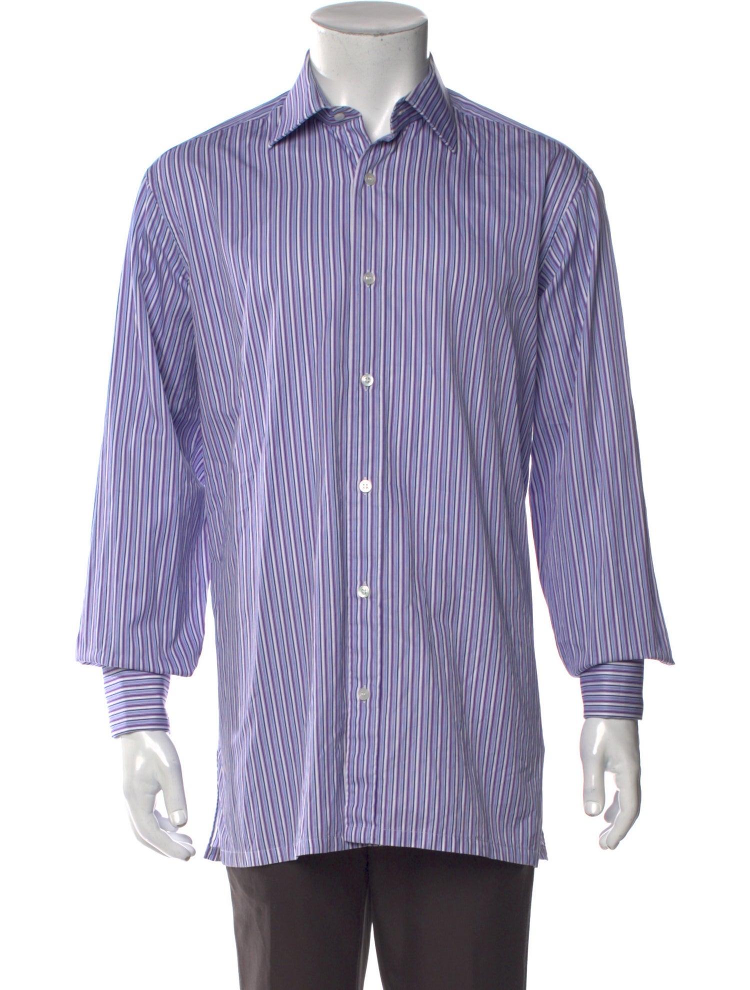 Charvet Striped Long Sleeve Dress Shirt