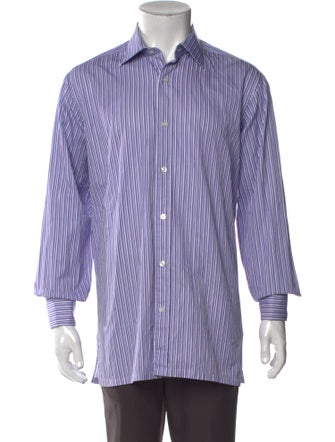 Charvet Striped Long Sleeve Dress Shirt