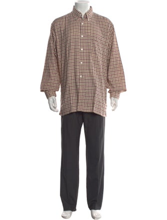 Charvet Plaid Print Long Sleeve Shirt