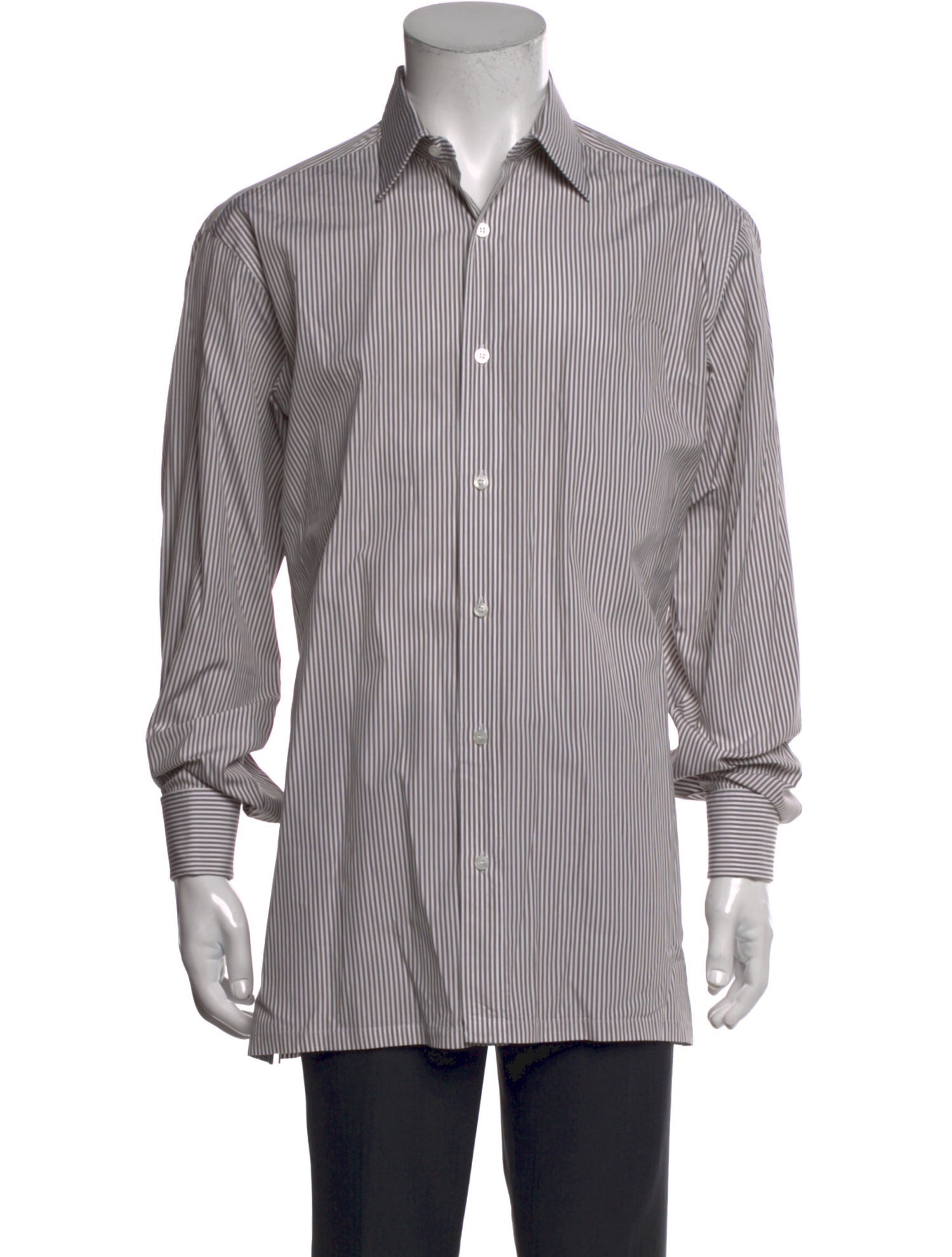 Charvet Striped Long Sleeve Dress Shirt