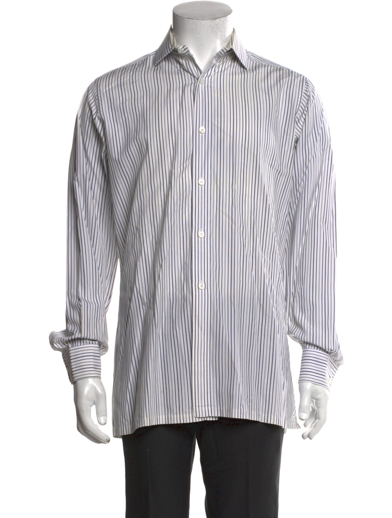 Charvet Striped Long Sleeve Dress Shirt