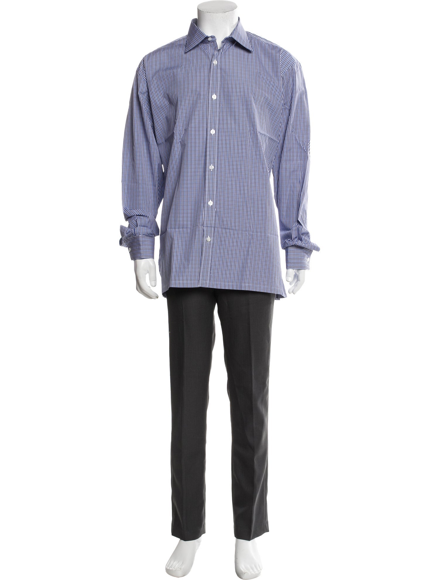 Charvet Plaid Print Long Sleeve Shirt