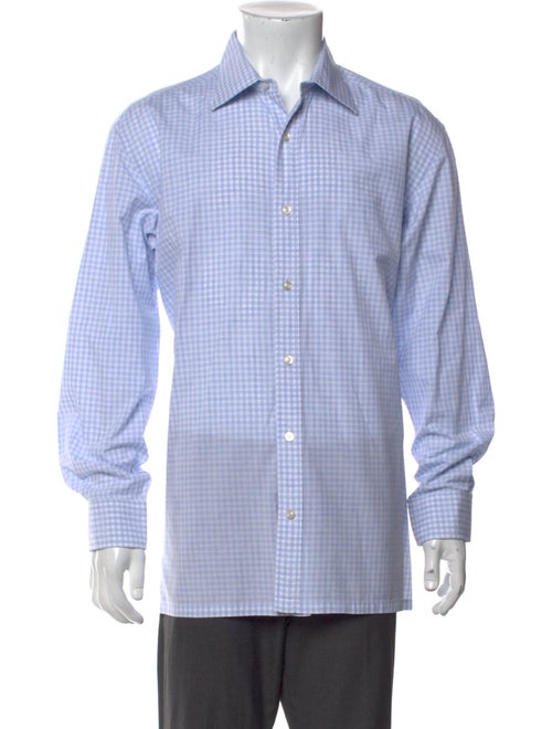 Charvet Plaid Print Long Sleeve Dress Shirt