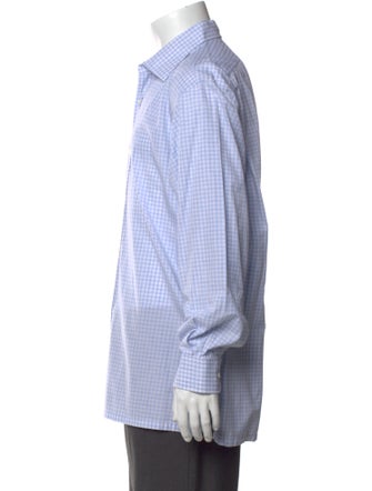Charvet Plaid Print Long Sleeve Dress Shirt