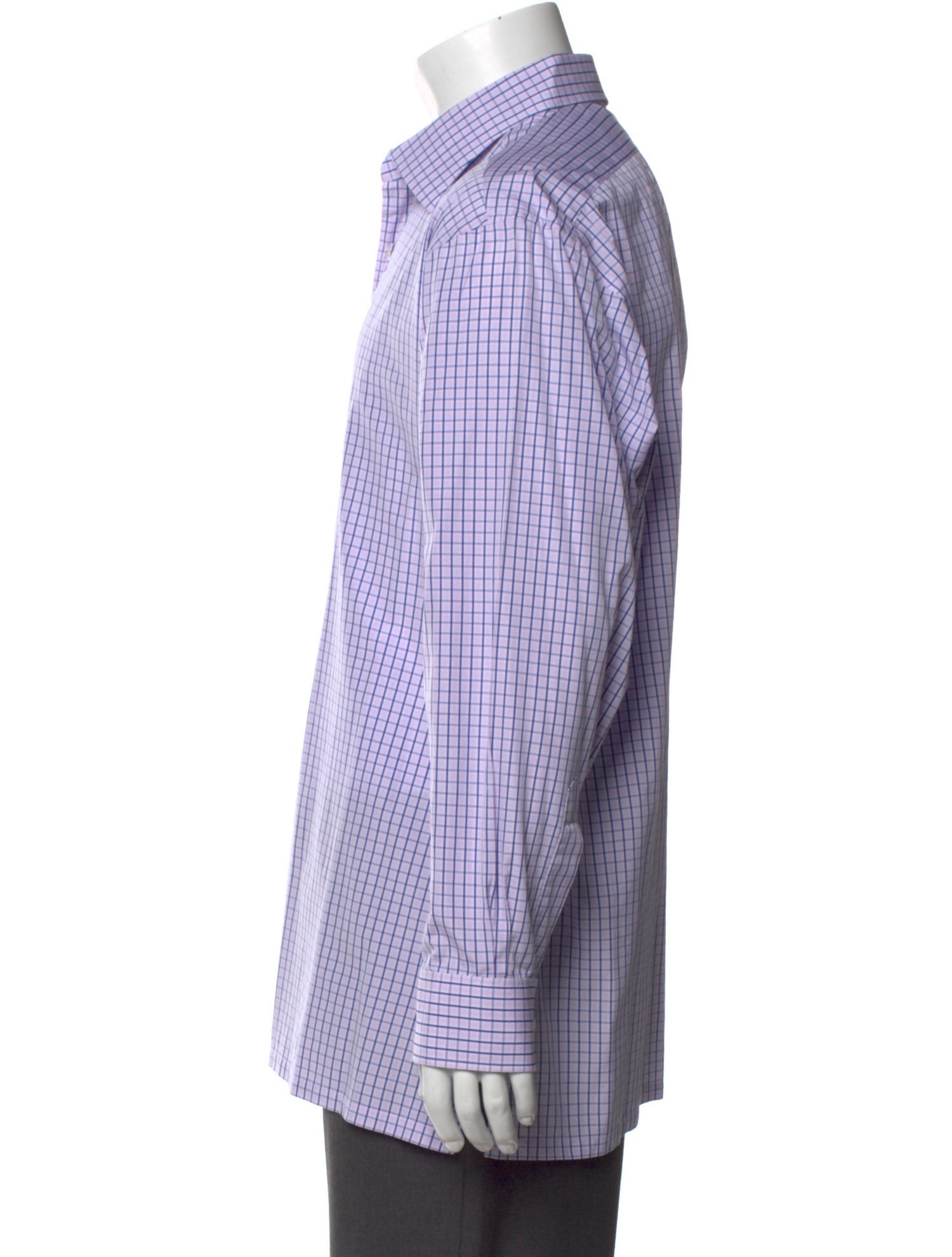 Charvet Plaid Print Long Sleeve Dress Shirt