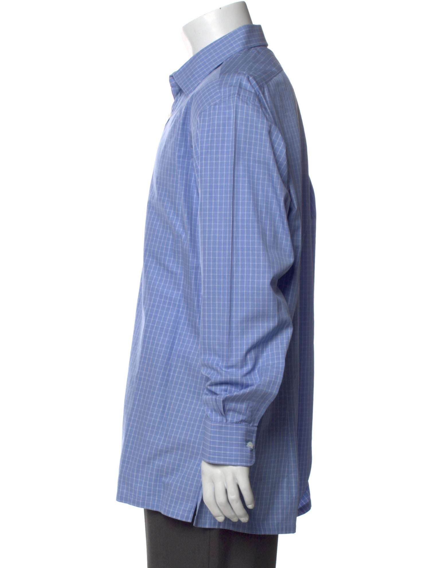 Charvet Plaid Print Long Sleeve Dress Shirt