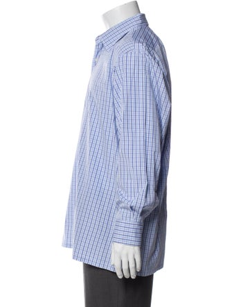 Charvet Plaid Print Long Sleeve Dress Shirt