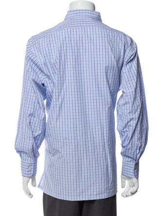 Charvet Plaid Print Long Sleeve Dress Shirt