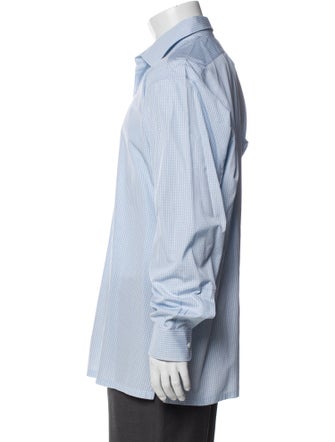 Charvet Plaid Print Long Sleeve Dress Shirt