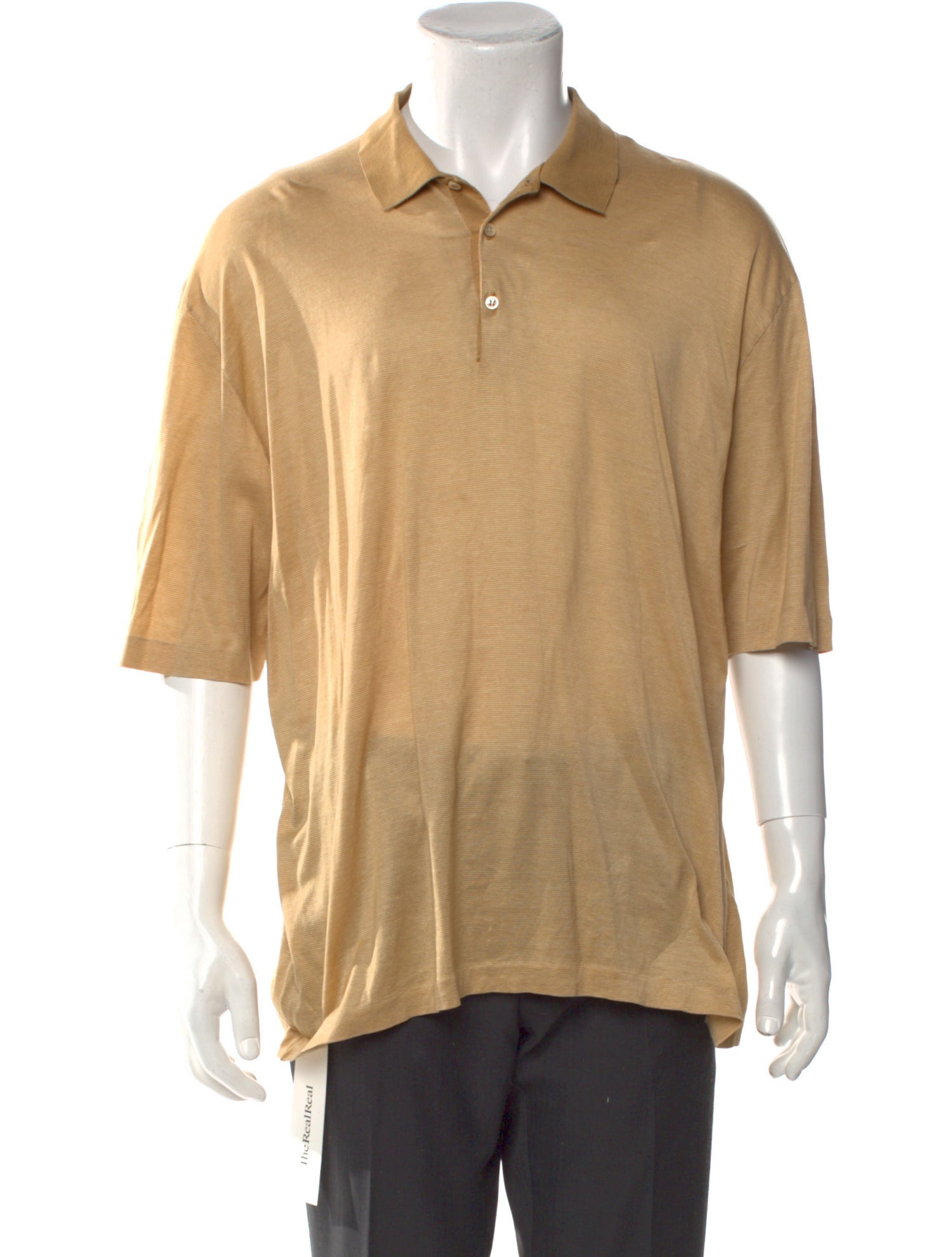Charvet Collar Three-Quarter Sleeve Polo Shirt