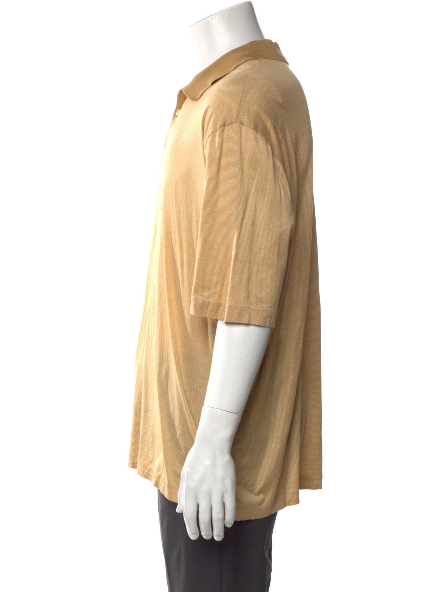 Charvet Collar Three-Quarter Sleeve Polo Shirt