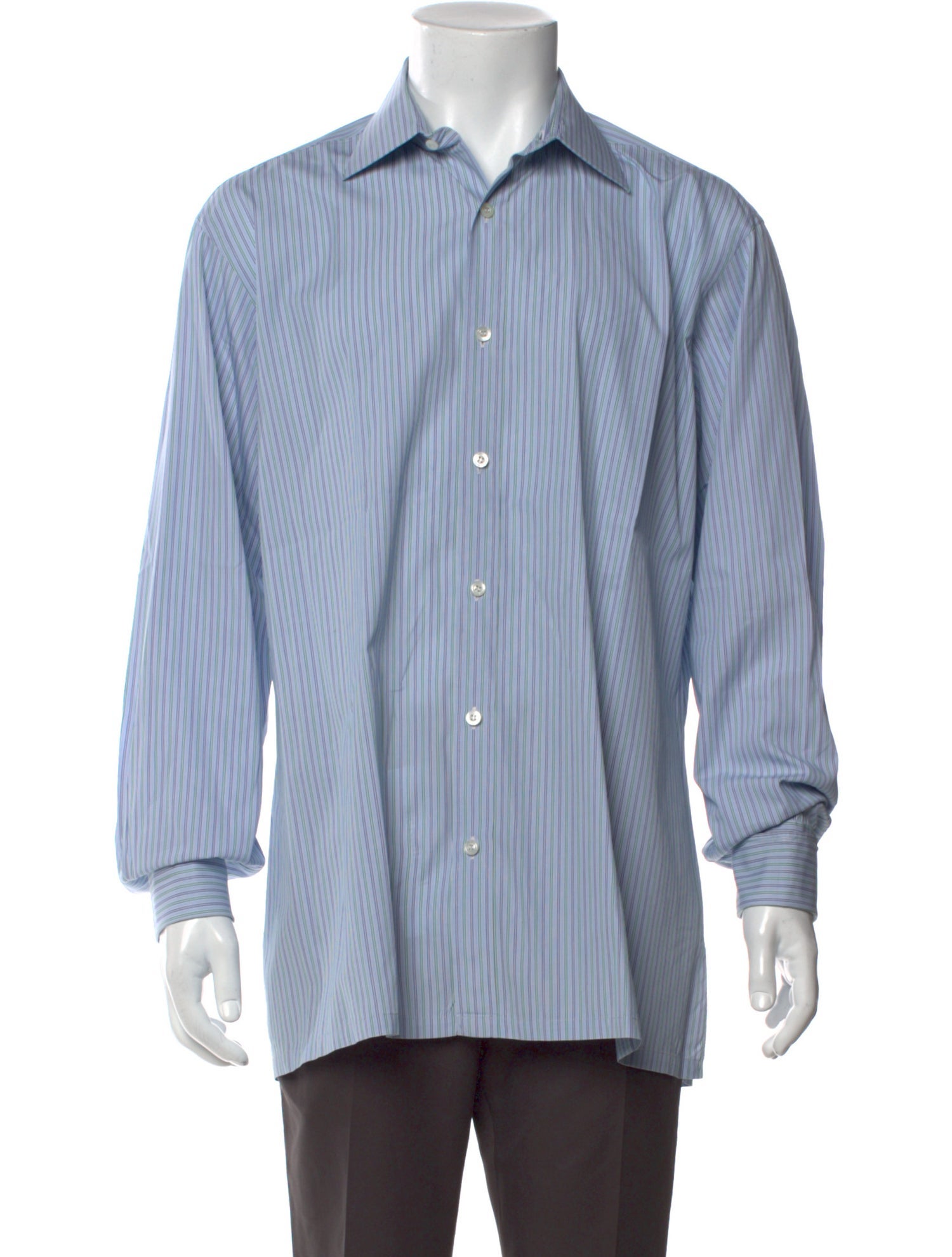 Charvet Striped Long Sleeve Dress Shirt