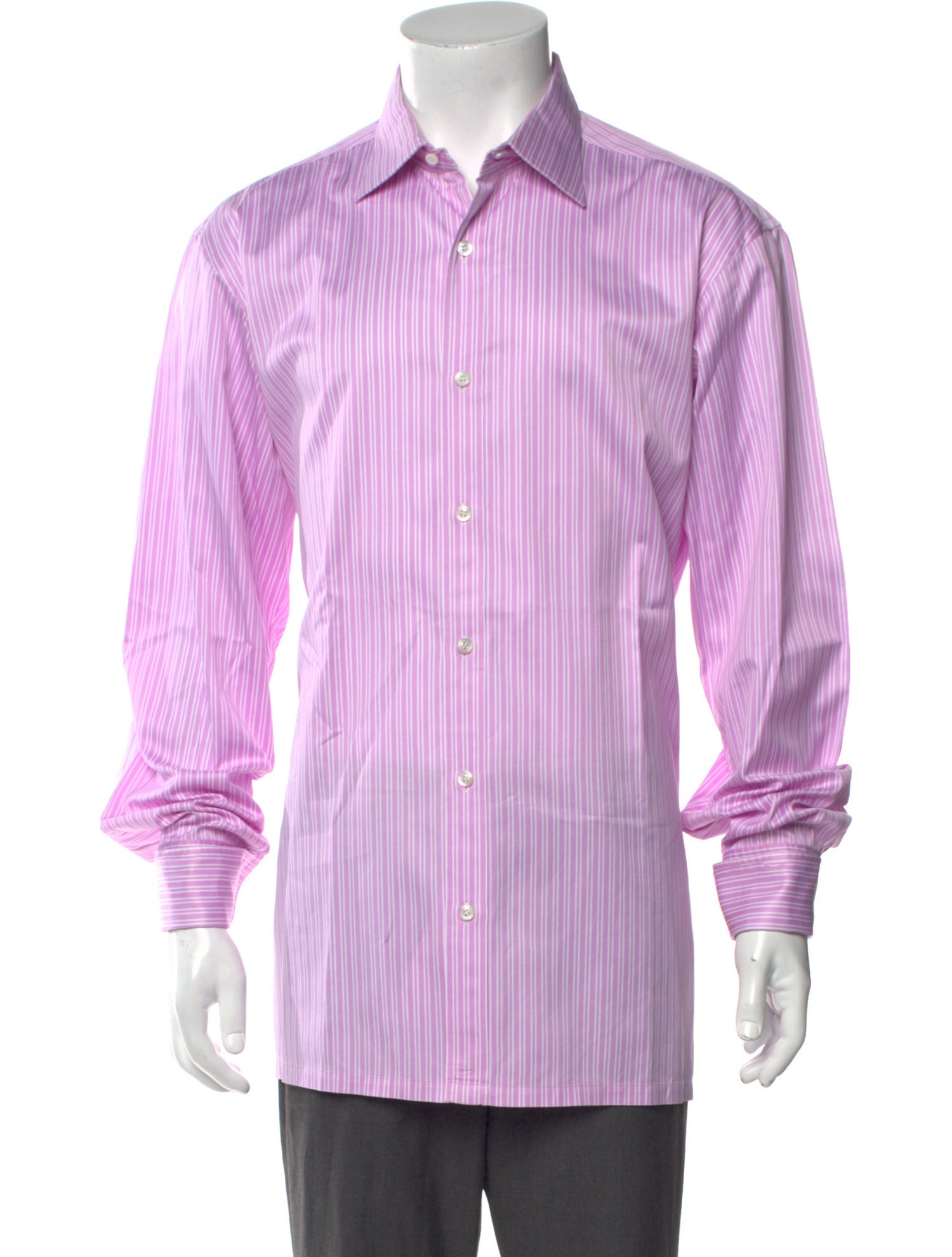 Charvet Striped Long Sleeve Dress Shirt