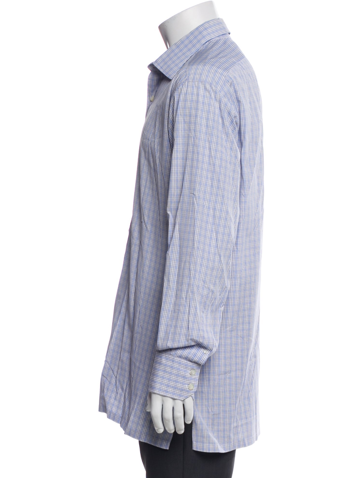 Charvet Plaid Print Long Sleeve Dress Shirt