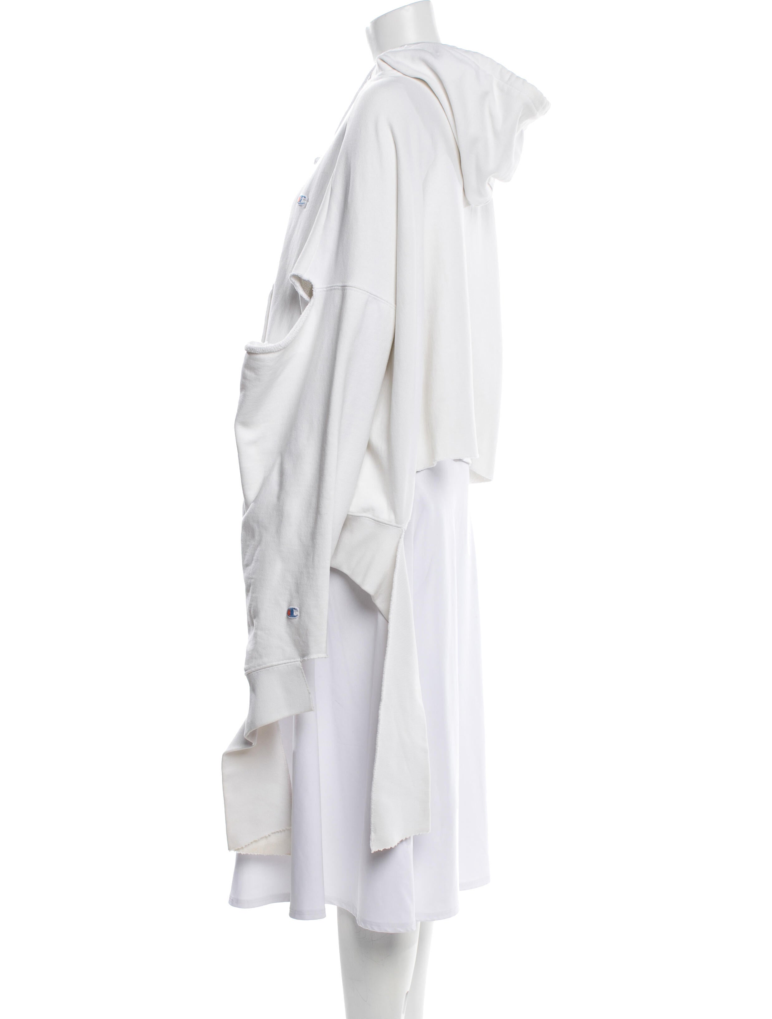 Vetements x Champion 2017 In Progress Oversized Zip Up Hooded Sweatshirt