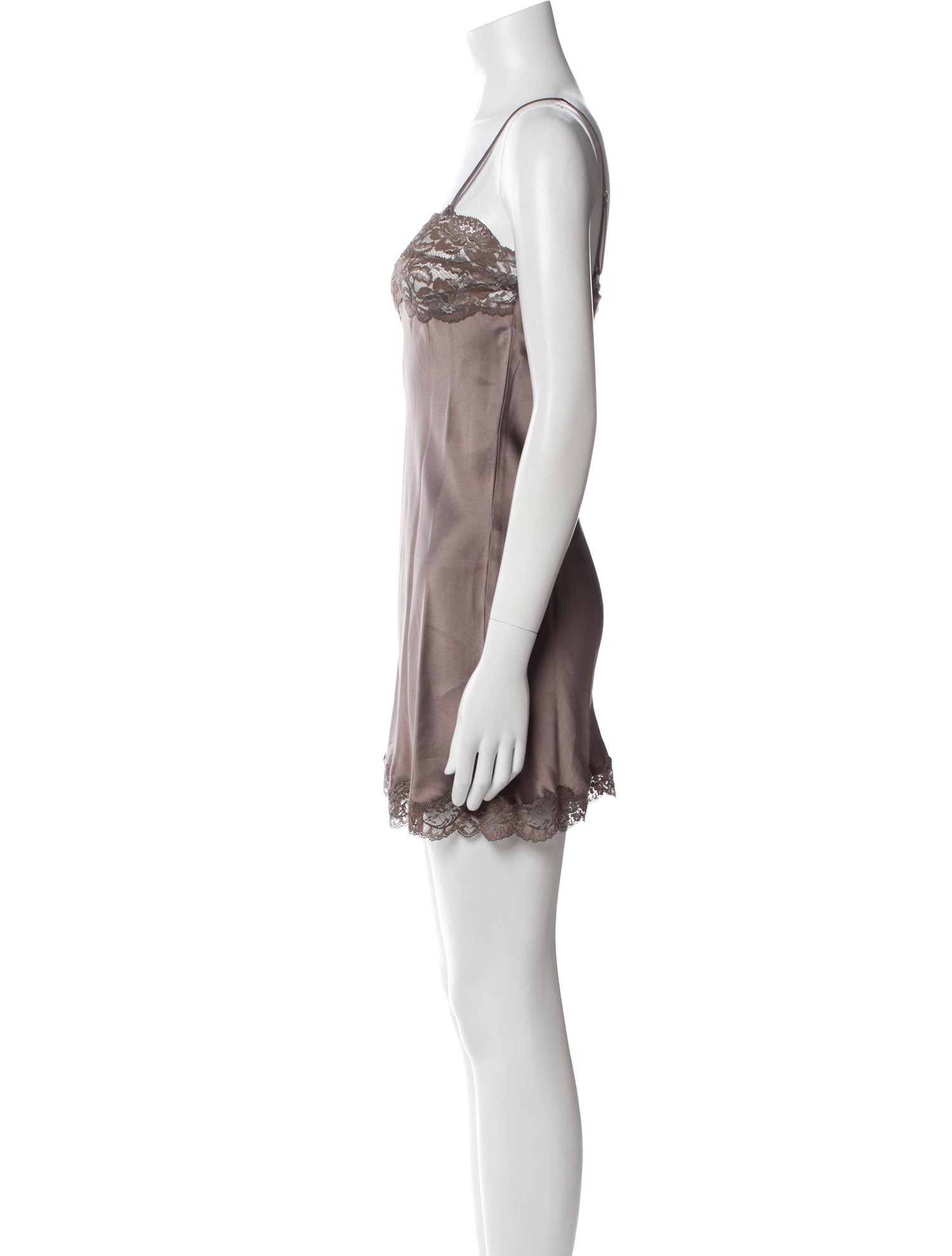 Christine Vancouver Silk Lace Trim Embellishment Nightgown w/ Tags