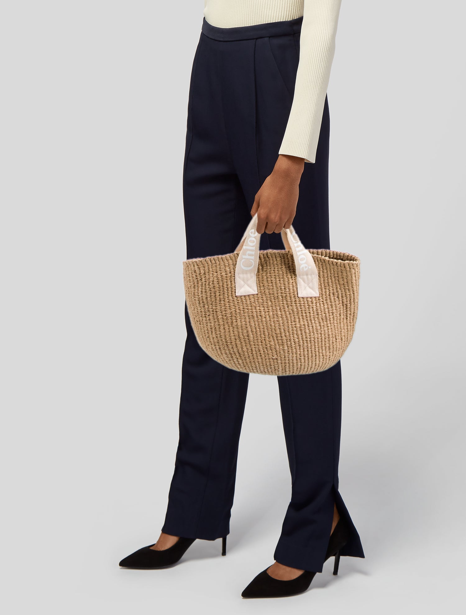 Chloe x Mifuko Raffia Top Handle Bag