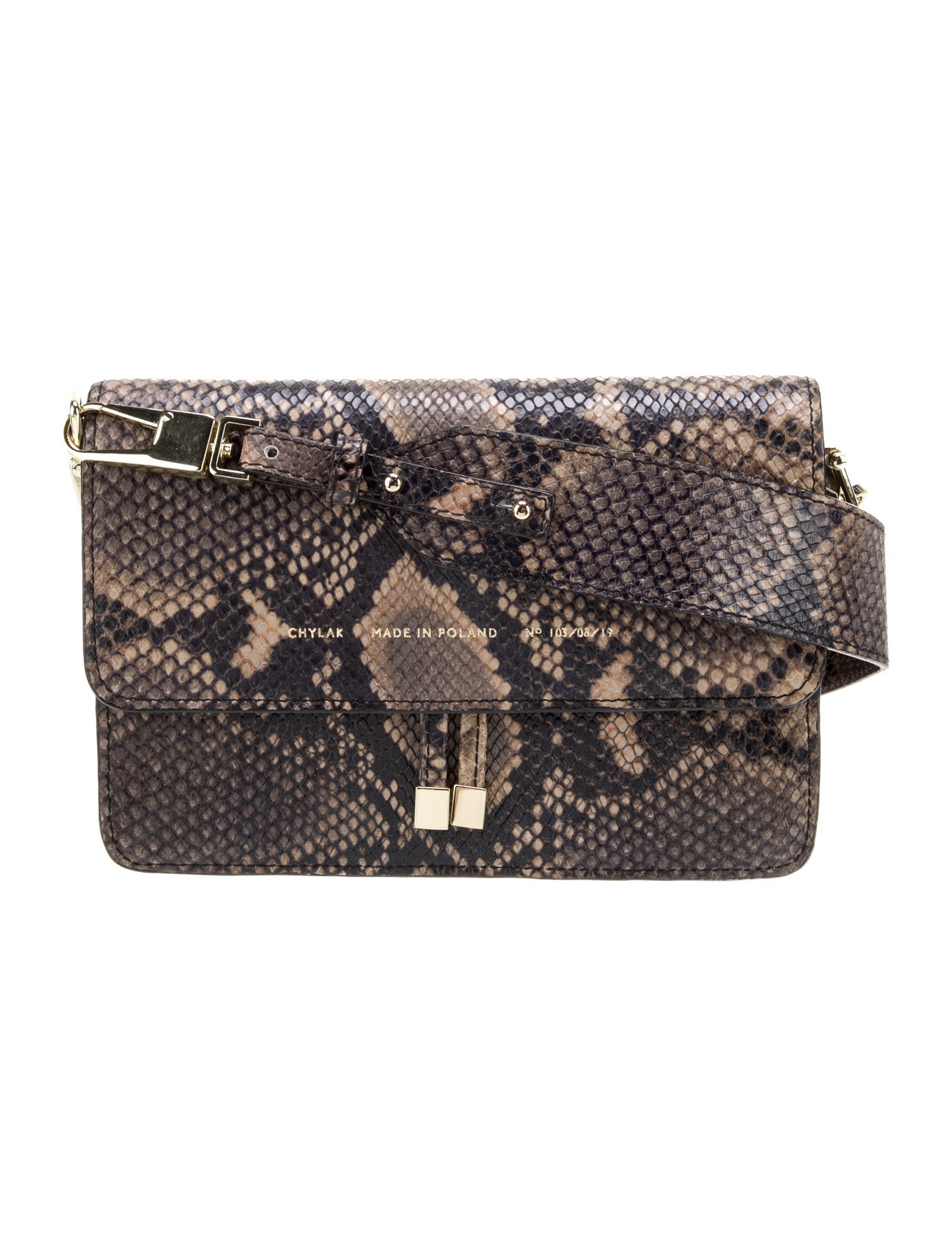 Chylak Embossed Leather Clutch
