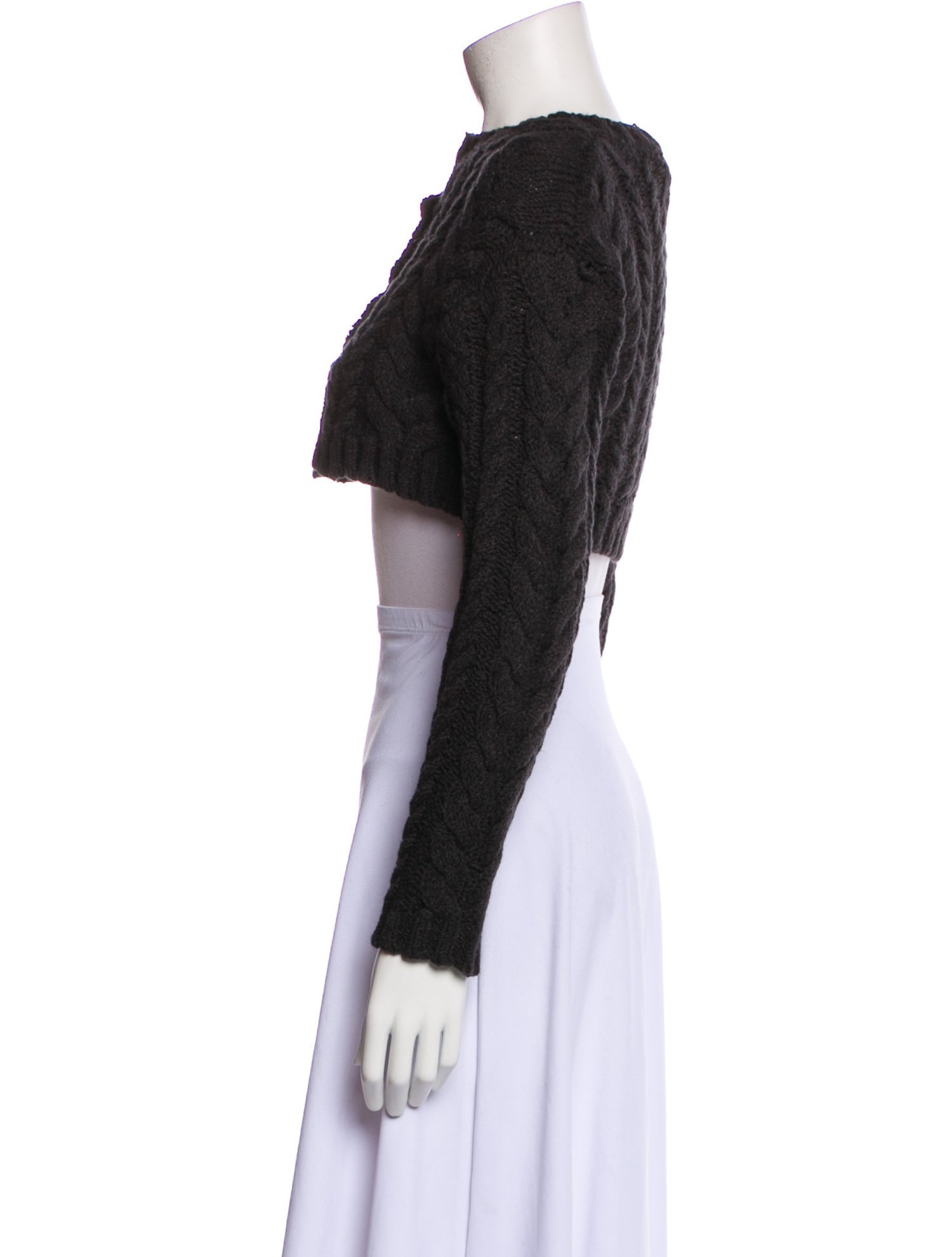 Ciao Lucia Crew Neck Long Sleeve Crop Top w/ Tags