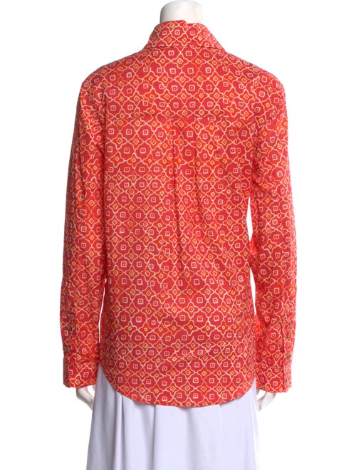 Ciao Lucia Printed Long Sleeve Button-Up Top
