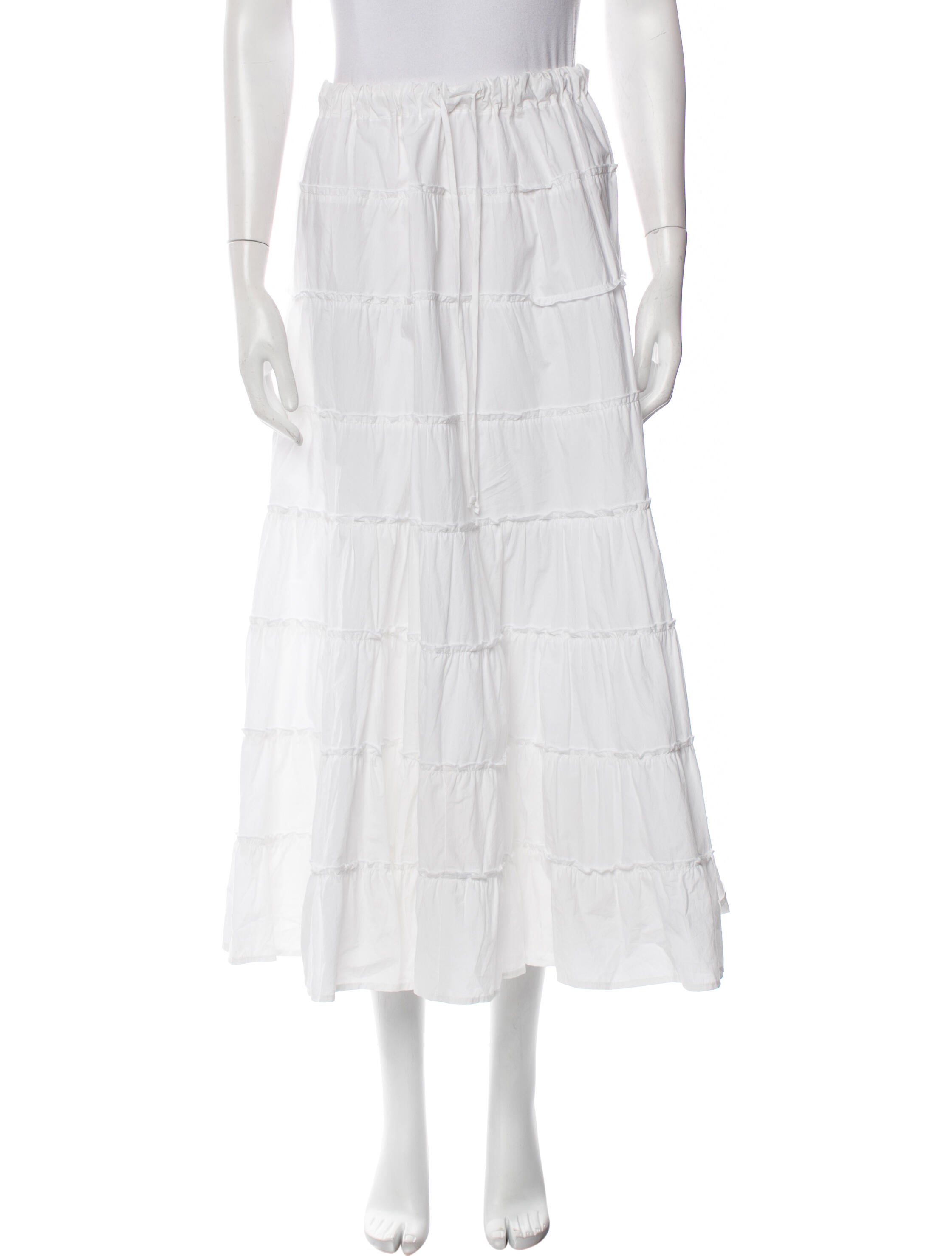 Ciao Lucia Ruffle Embellishment Midi Length Skirt