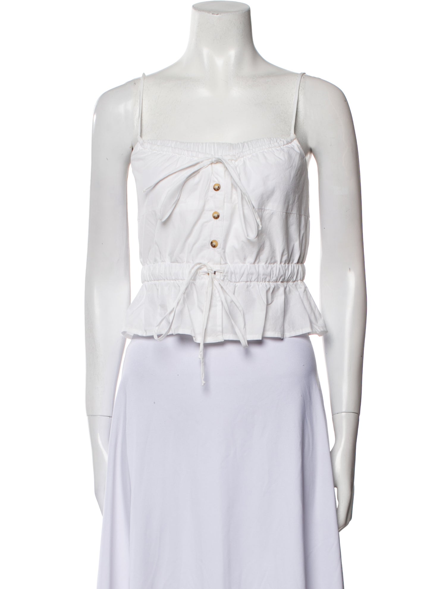 Ciao Lucia Square Neckline Sleeveless Crop Top