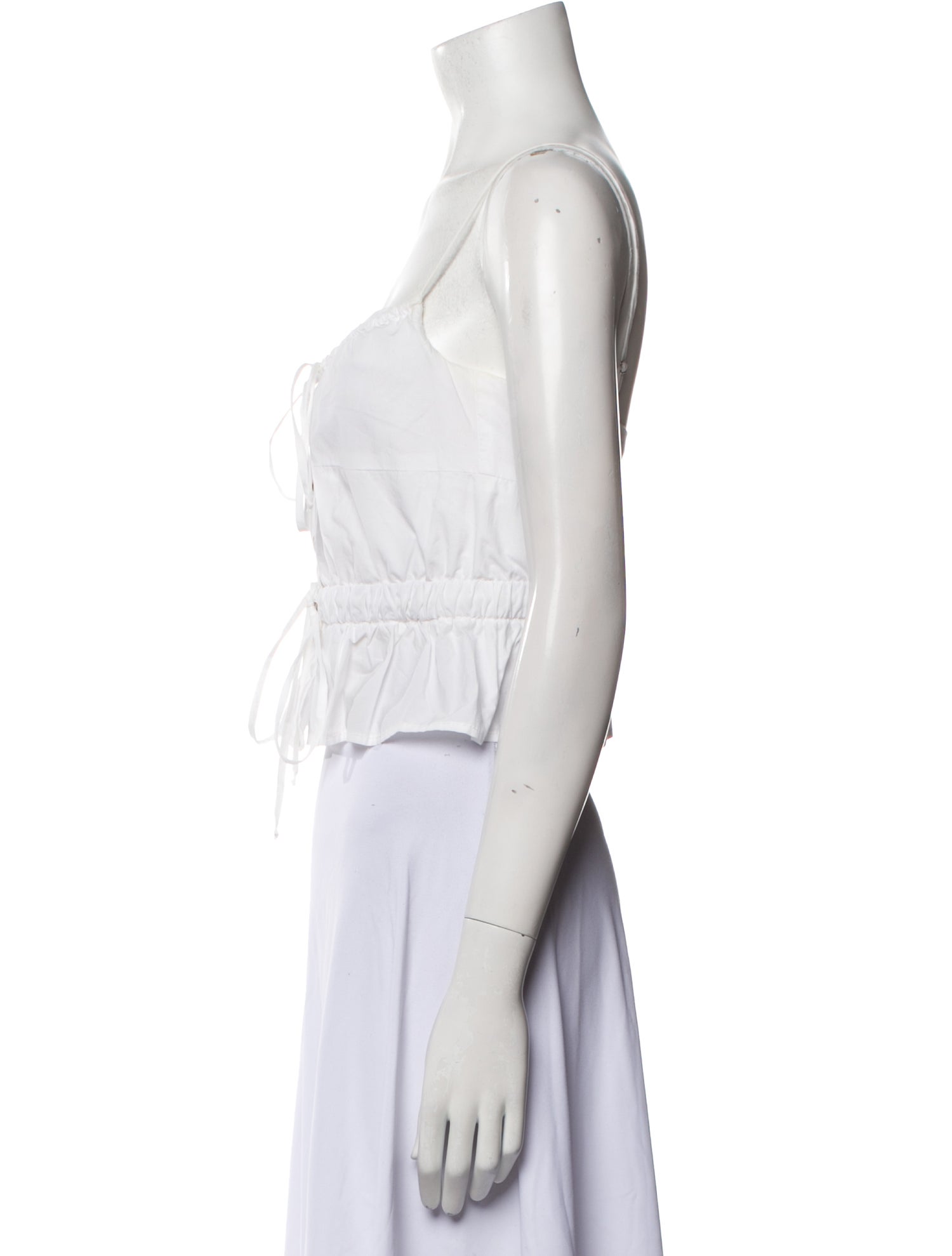 Ciao Lucia Square Neckline Sleeveless Crop Top