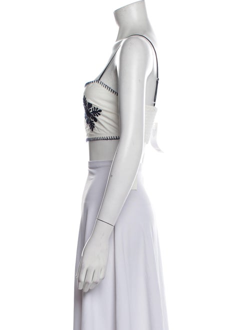 Ciao Lucia Printed Square Neckline Crop Top