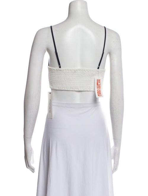 Ciao Lucia Printed Square Neckline Crop Top