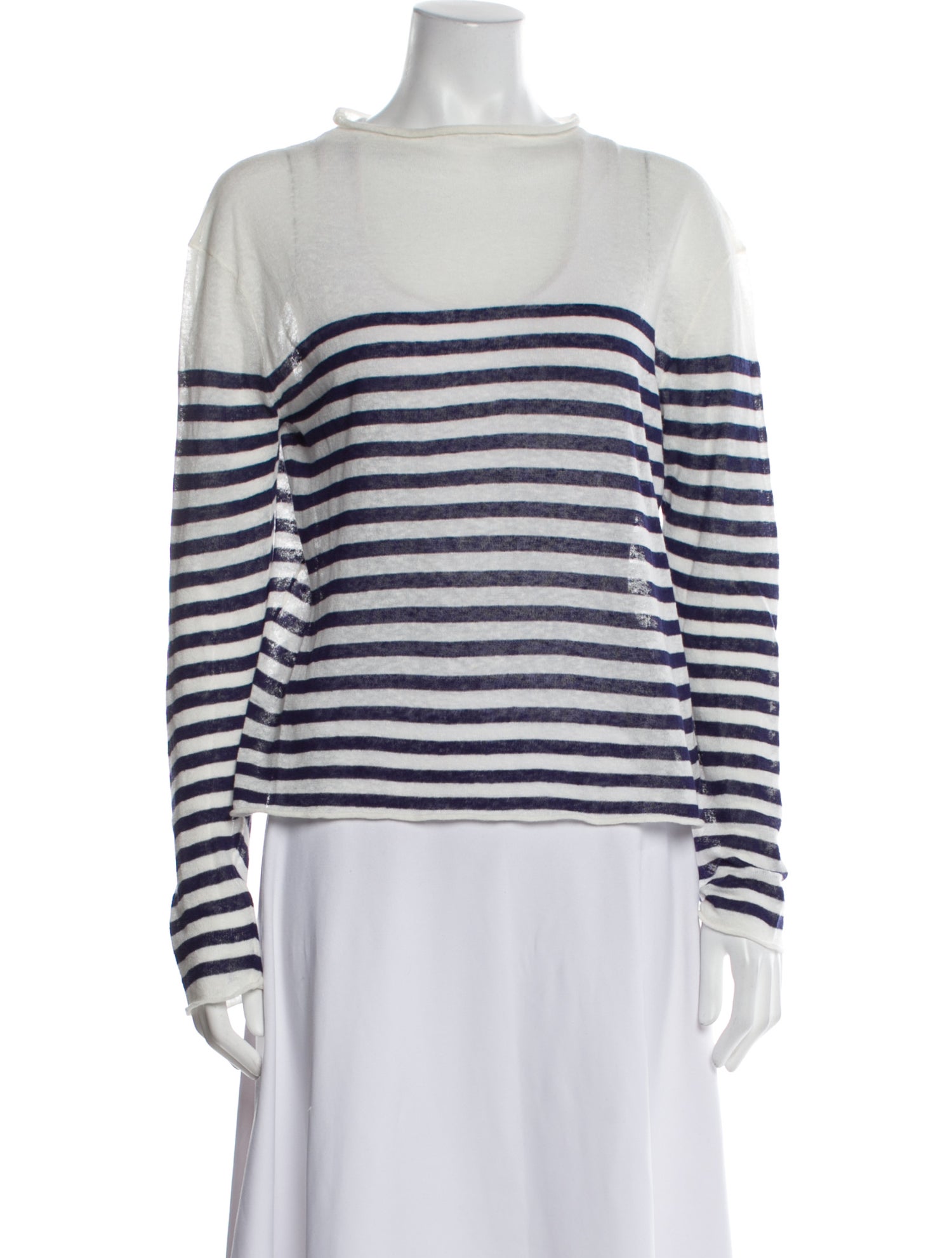 Ciao Lucia Striped Bateau Neckline Sweater