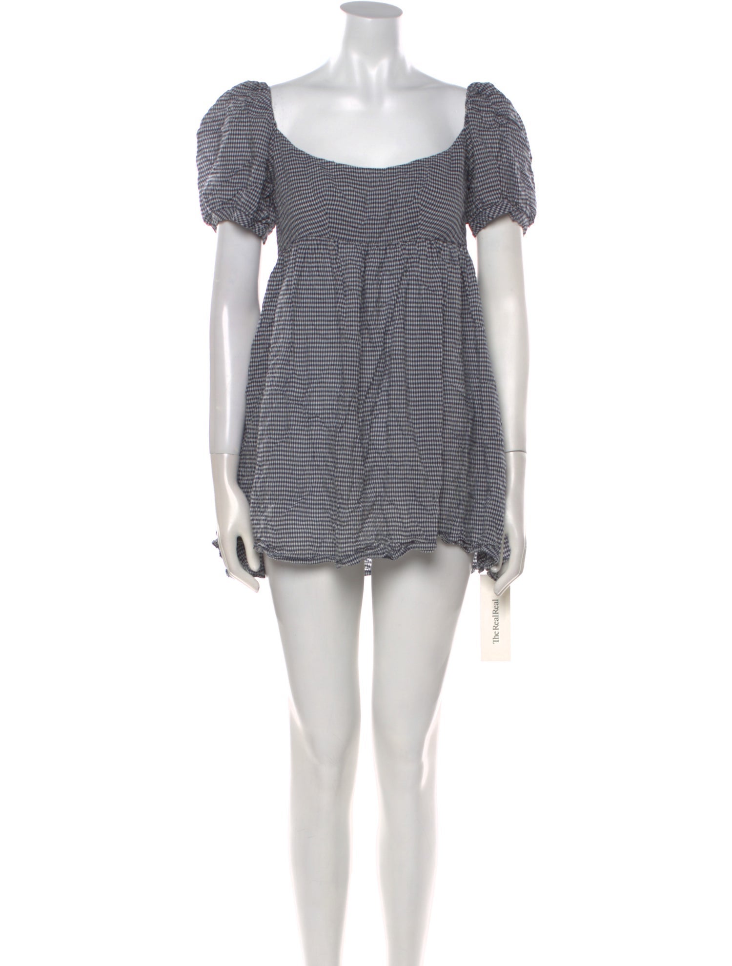 Ciao Lucia Plaid Print Mini Dress