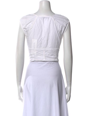 Ciao Lucia Square Neckline Sleeveless Crop Top