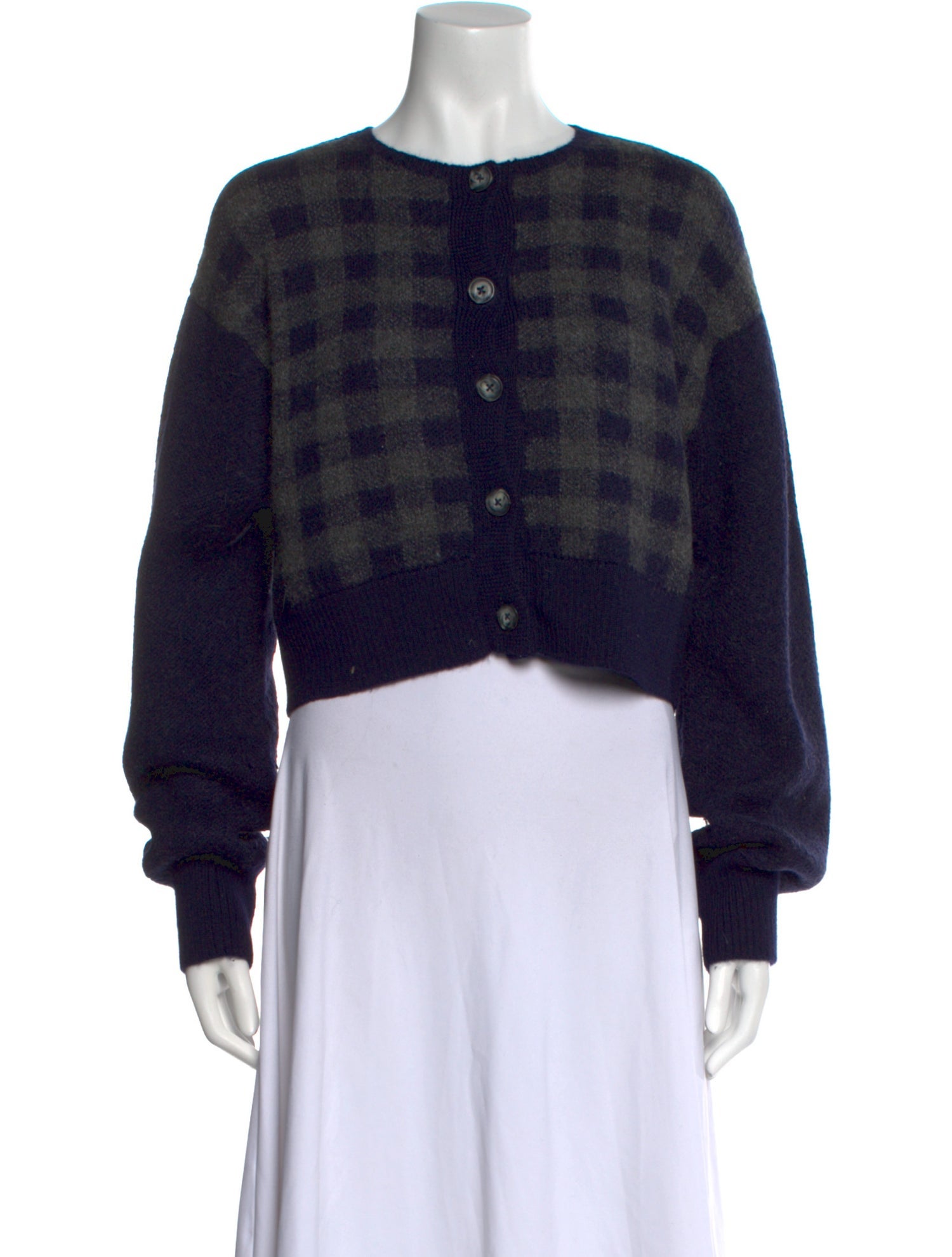 Ciao Lucia Alpaca Plaid Print Sweater