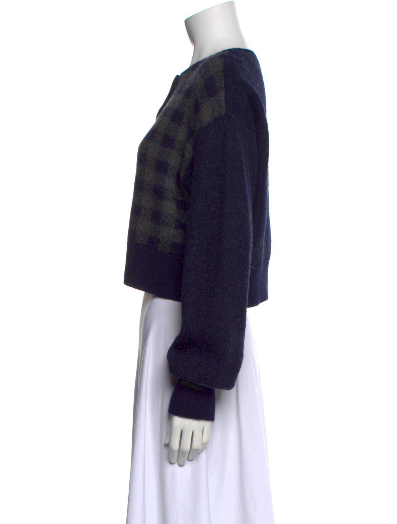 Ciao Lucia Alpaca Plaid Print Sweater