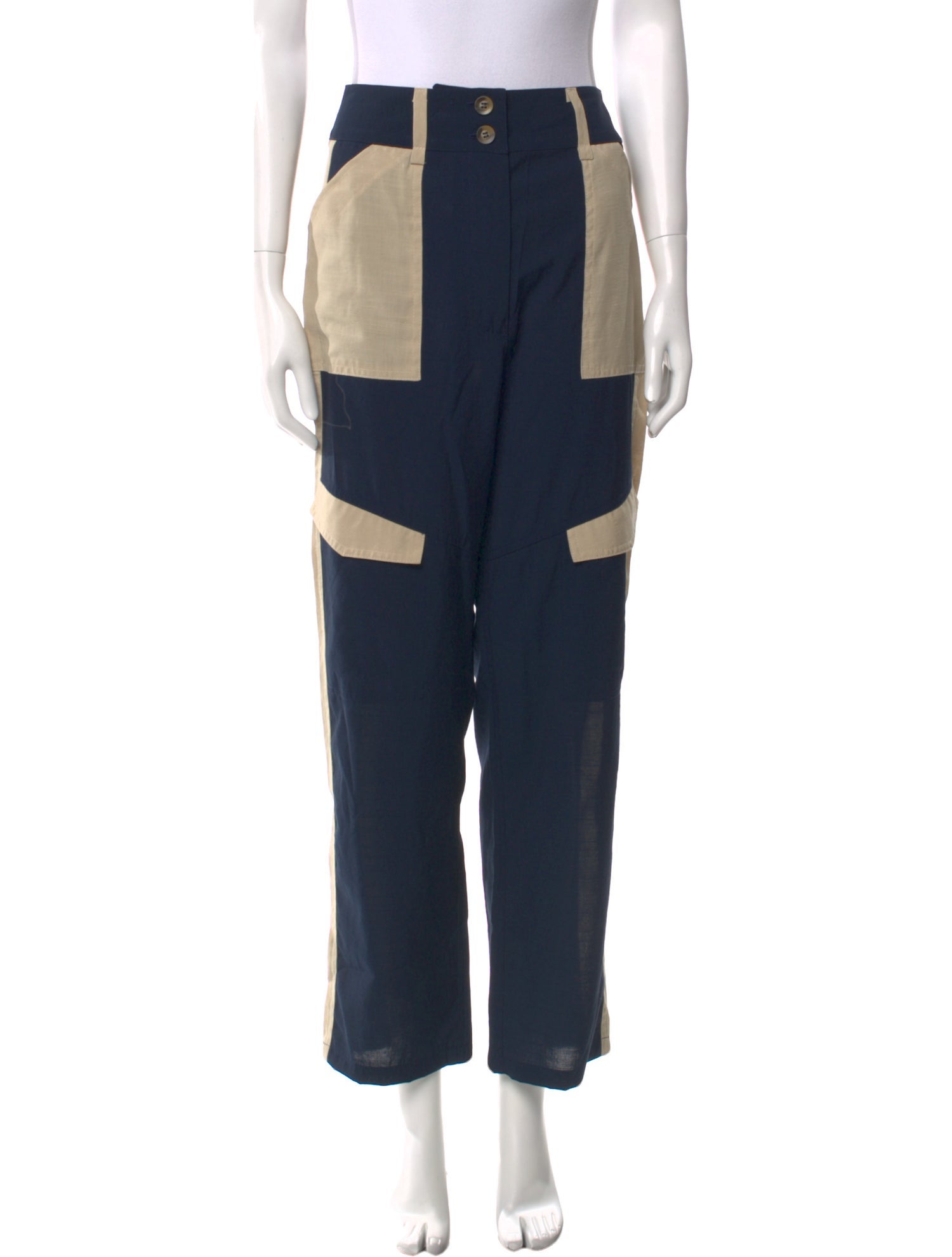 Ciao Lucia Colorblock Pattern Straight Leg Pants