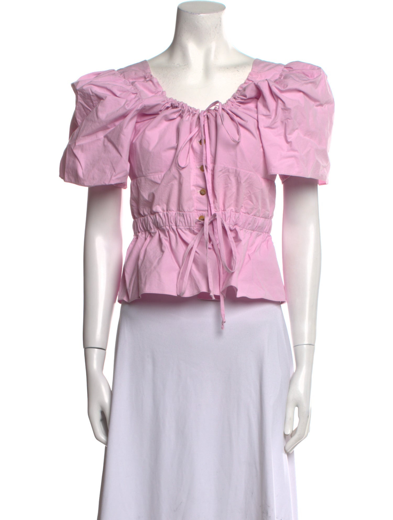 Ciao Lucia Scoop Neck Short Sleeve Crop Top