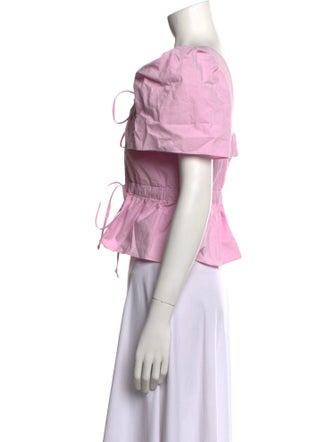 Ciao Lucia Scoop Neck Short Sleeve Crop Top